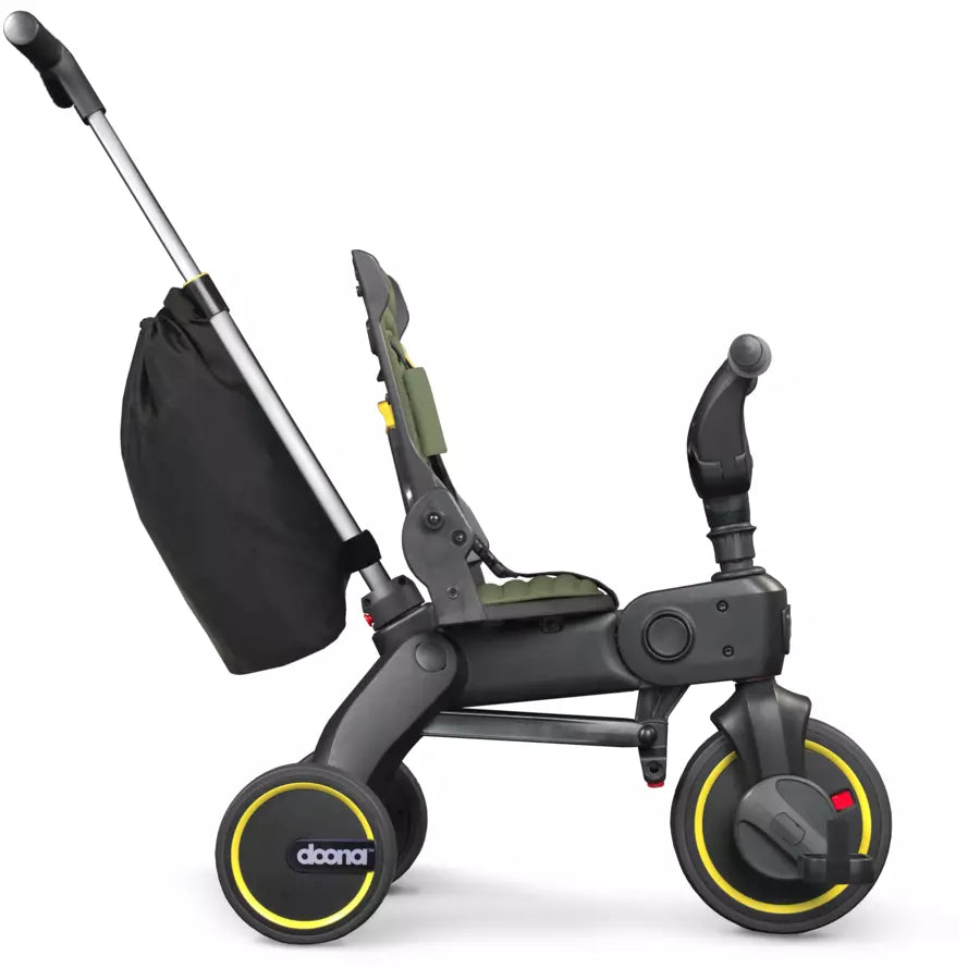 Triciclo Liki Trike S3 Grey + Posa vaso + Bolso de transporte Doona