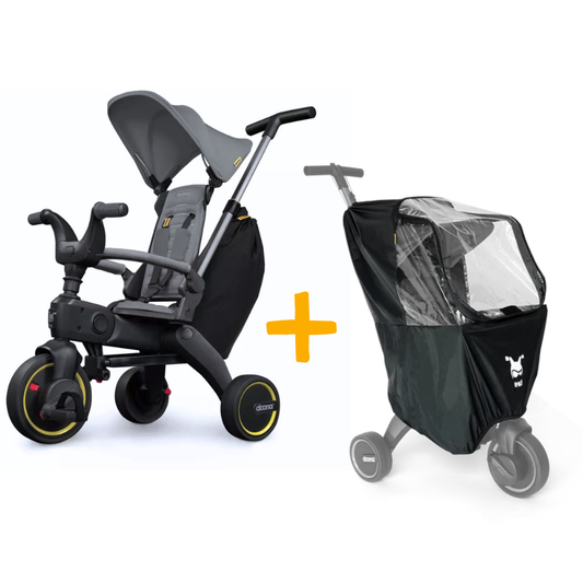 Triciclo Liki Trike S3 Grey + Protector de lluvia