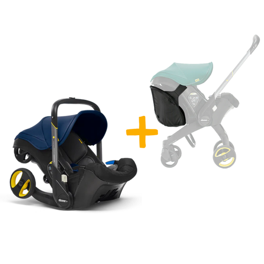 Coche y silla de auto Doona+ Blue + Bolso de almacenamiento Doona