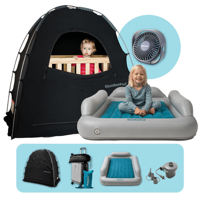 PREVENTA Pack blackout portátil cuna Slumberpod + Colchón inflable Slumbertot