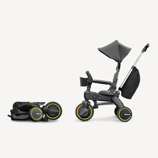 Triciclo Liki Trike S3 Grey + Posa vaso + Bolso de transporte Doona